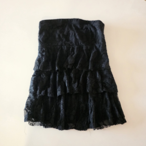 Wet Seal Vintage Y2k Black Lace Tiered Tank Top Medium 2000s Goth Baddie - Picture 1 of 11
